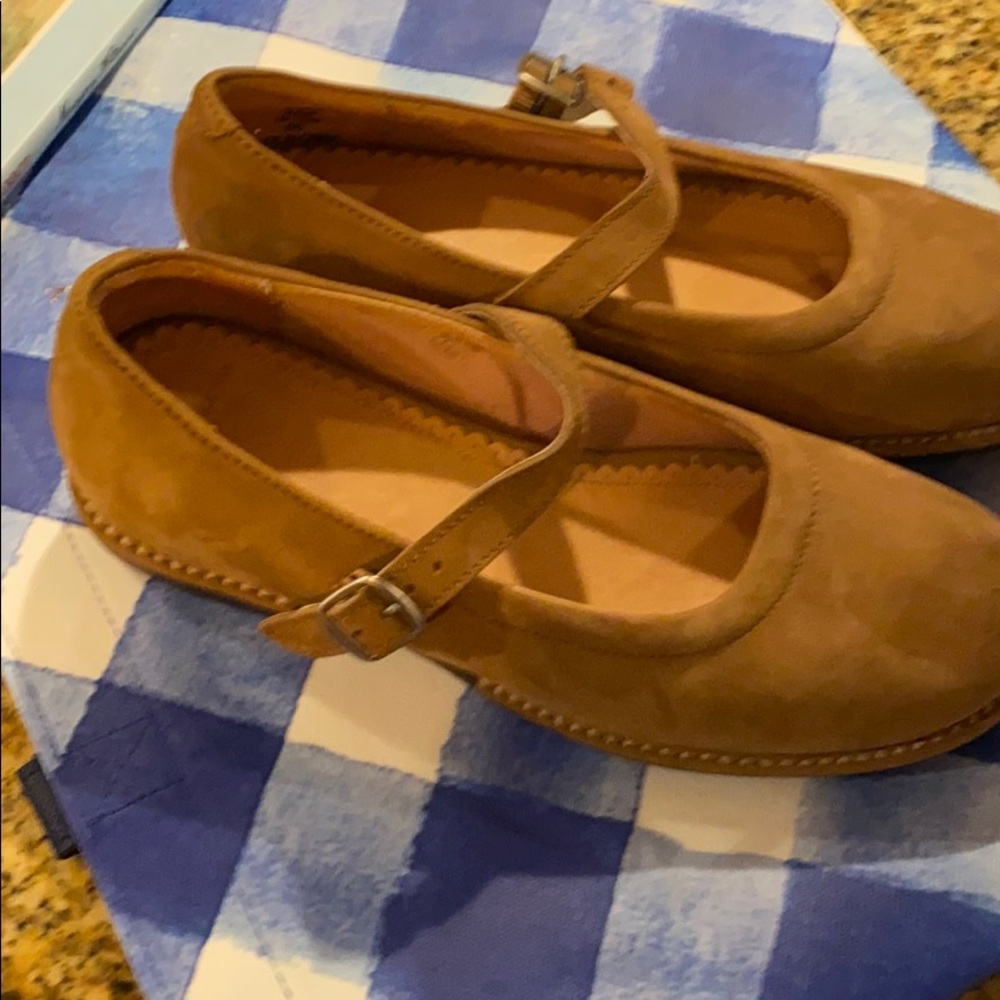 Ladies Lands End Suede Mary Janes